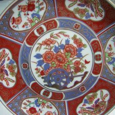 Imari Japan oryginalnie zdobiony talerz porcelanowy