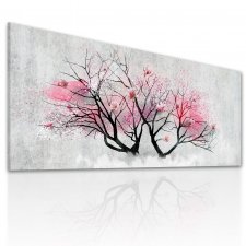Obraz na płotnie do salonu -Kwitnące drzewo, format 150x60cm 02317