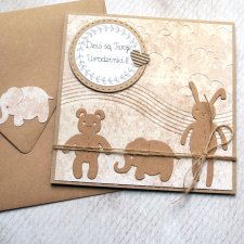 KARTKA NA URODZINKI :: beżowa