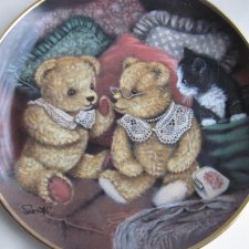 BEAR FACTS   by Sue Willis franklin mint HEIRLOOM RECOMENDATION  porcelanowy talerz kolekcjonerski