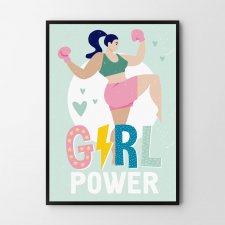 plakat motywacyjny Girl Power A3