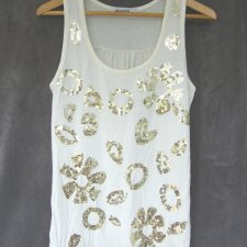 Koszulka letnia bluzka z cekinami Monnari roz. L