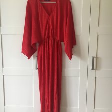 Czerwona sukienka maxi ZARA, S