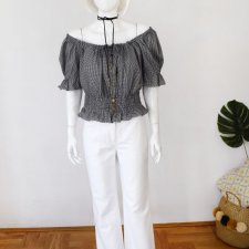 Tommy Hilfiger białe spodnie len z bawełną PN35