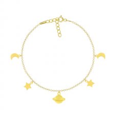 BRANSOLETKA z planetą,gwiazdkami i księżycami - COSMIC