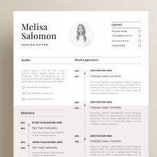 CV SZABLON | WZÓR CV | PROJEKT CV | CURRICULUM VITAE | "Paris"