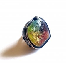 Tęczowy - pierścionek na zamówienie