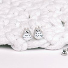 Malutkie kolczyki sztyfty Totoro