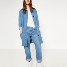 Jeansowy płaszcz ZARA