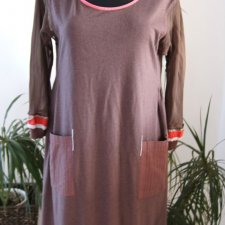 sukienka z dzianiny kieszenie roz 40 vintage