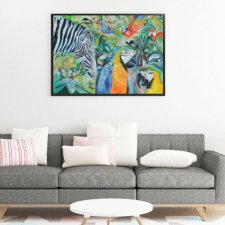 obraz na płótnie ręcznie malowany Zebra duży
