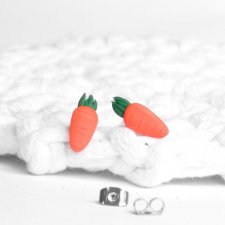 Kolczyki sztyfty -  marchewki, warzywa