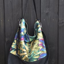 Torba hobo XXL - print monstera