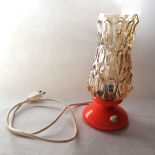 Lampka nocna-lata 70-piękny-szklany klosz