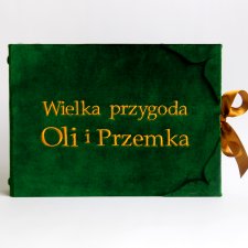 welurowy album ślubny