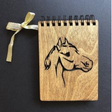 WYPRZEDAŻ Drewniany notatnik "Horse"  - Breidon
