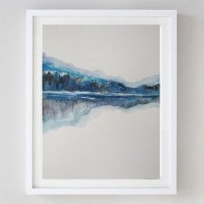 Pejzaż - obraz  akwarela