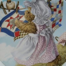 Royal Worcester 1997 - world of bears - by Leighton Beavis-West  COMPTON & WOODHOUSE kolekcjonerski talerz porcelanowy