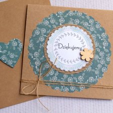 dziękujemy :: kartka handmade :: podziękowanie
