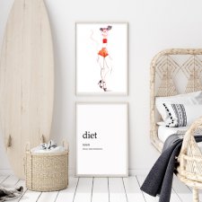 Zestaw 2 plakatów Moda i Diet
