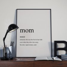 Plakat z napisem mama