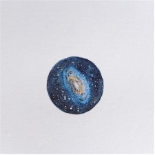 Kosmos, galaktyka, miniatura ręcznie malowana 2,5 cm!