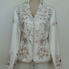 ALBA MODA * -  LNIANA HAFTOWANA MARYNARKA