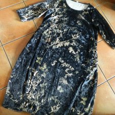 WELUROWA SUKIENKA 40/42 SWOBODNA OVERSIZE