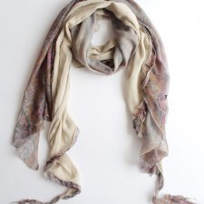 SZAL ciekawe wykończenie łączone tkaniny