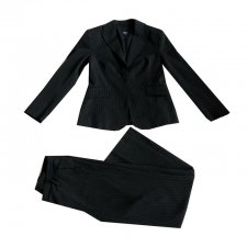 Czarny Garnitur Kostium L XL
