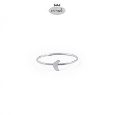 Srebro: pierścionek SLIM MOON każdy rozmiar