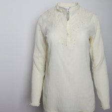 H&M lekka bluzka koszulowa bawełna haft 38/M Hp_189