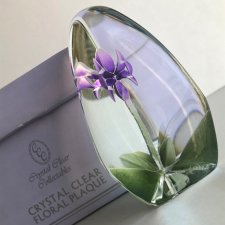 Lesser & Pavey ❀ڿڰۣ❀ Crystal Clear Floral Plaque ❀ڿڰۣ❀ Przycisk do papieru#14