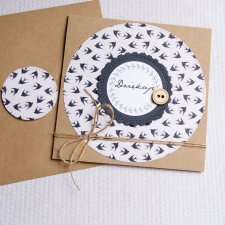 dziękuję : kartka handmade : podziękowanie
