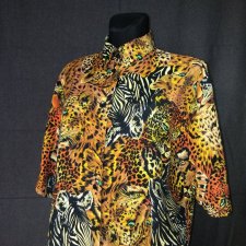 r. 40 Vintage, długa koszula damska - afryka