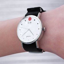 Zegarek - Japonia - czarny, nylonowy