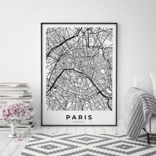 Mapa paryża 70x100 cm