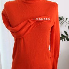 pomarańczowy sweter z golfem  roz 40  Vintage