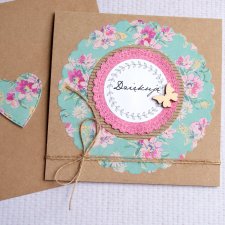 dziękuję :: kartka handmade :: podziękowanie