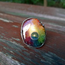 Tęczowy bardziej - pierścionek regulowany