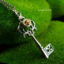 Naszyjnik Key - Szafir Padrardasha Srebro