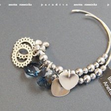 SREBRO, kolczyki -  swarovski blue w srebrze