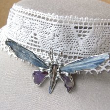 Broszka i wisiorek 2 w 1: Motyl niebiański