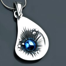 Wisior ze srebra i tytanu ROSSA