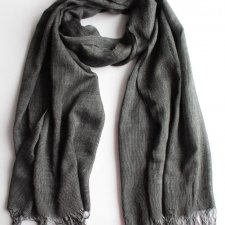 SZAL vintage melanż czarno-biały