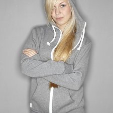 BLUZA HOODIE SIMPLE UNISEX szary melanż