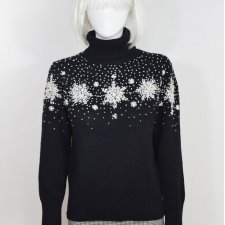 haftowany sweter merino wool SW20