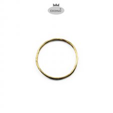 obrączka SLIM - ZŁOCONE SREBRO, młotkowana