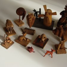 drewniane figurki, lata 60-te
