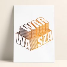 WAR SZA WA (OBRYSY) – MIEDZIANY PLAKAT (30x40)